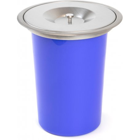 balde recesso para aço inoxidável bancada de cozinha lixo 8L e plástico Emuca