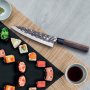 Conjunto de 5 facas de cozinha de Osaka e pinças de sushi 3 Claveles