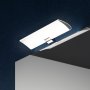 Refletor LED para espelho de banheiro Áries IP44 300mm plástico cromado Emuca