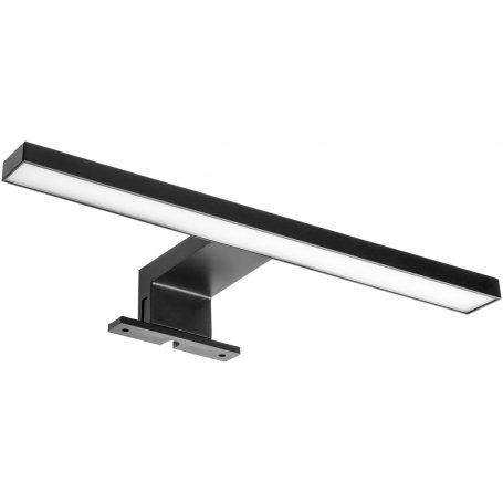 Refletor LED para espelho de banheiro Virgo IP44 300mm plástico pintado de preto Emuca