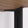 Kit zero de suportes para estantes de madeira e módulo de zamak e plástico preto Emuca