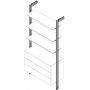 Kit zero de suportes para estantes de madeira e módulo de zamak e plástico preto Emuca