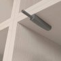 Lote de 10 fechos de porta Push Lite para aparafusar com plástico cinza magnético de 80 mm regulado Emuca