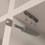 Lote de 10 fechos de porta Push Lite para aparafusar com plástico cinza magnético de 80 mm regulado Emuca