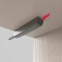 Lote de 10 fechos de porta Push Lite para aparafusar com plástico cinza magnético de 80 mm regulado Emuca