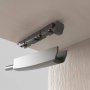 Lote de 10 fechos de porta Push Lite para aparafusar com plástico cinza magnético de 80 mm regulado Emuca