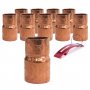 Saco de 10 peças de redução de tubo de cobre de 22 a 18 mm Vemasa