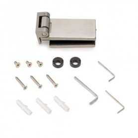 Bisagra Cristal Horizontal Inox 34mm Pala 8-12mm Acero Inoxidable - Emuca