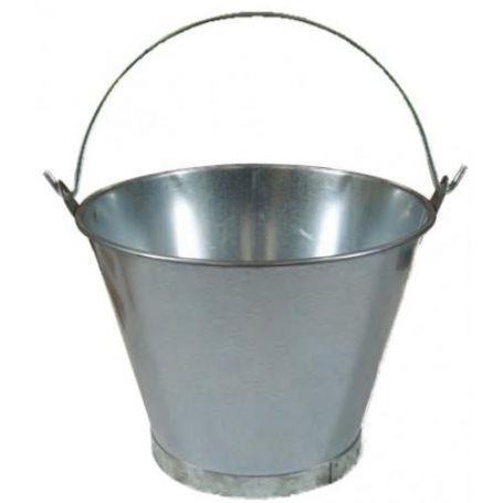 Conical galvanized bucket handle smooth 240x325mm 12 liters FCDB