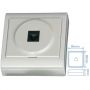 6P4C phone base surface 16A 250W 80x80mm white GSC Evolution