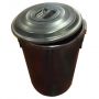 Bucket with lid 100 liters black Vikinga