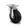Wheel with black rubber swivel base GSR Premium 80/25 Cascoo