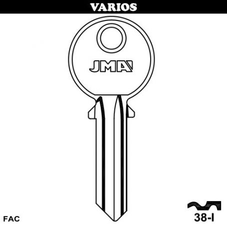 Serreta key steel model 38i (box 50 units) JMA