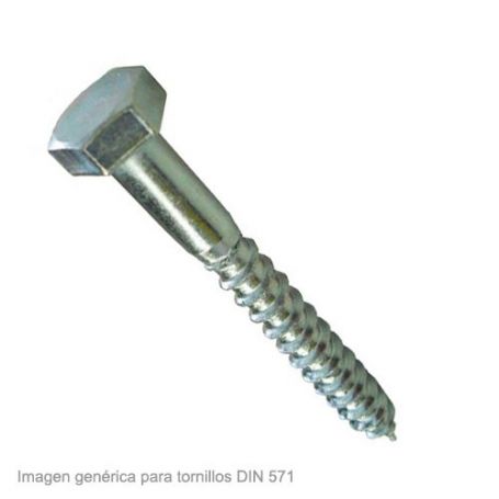 10x40mm lag screw DIN 571 zinc plated hex head (box 100 units) GFD