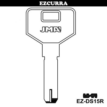 Brass safety key EZ-DS15R model (box 50 units) JMA
