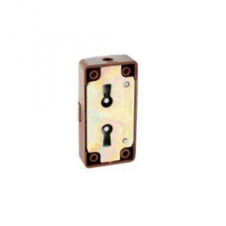 Espagnolette lock 15mm brown brassed key Cufesan