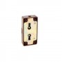 Espagnolette lock 15mm brown brassed key Cufesan