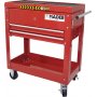 Metal tools trolley with 3 compartments and wheels Mader