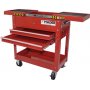 Metal tools trolley with 3 compartments and wheels Mader