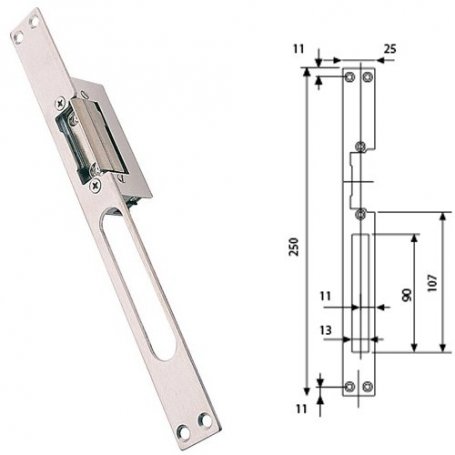 Electrical mortise lock with sliding lever 2210 Tesa