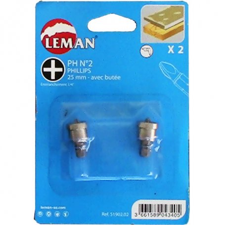 Set of two points with stop Phillips PH-2 25mm Leman