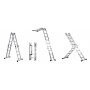 Multipurpose aluminum ladder rungs 4x4 472cm WK700020 Werku