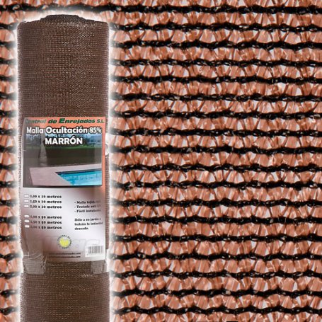 Extra brown mesh occultation 1,00mtsx50mts (50mts rolls) c.enrej