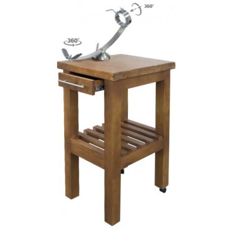 Jamonera table with Jamonero Head and 360 degree swivel base FCDB