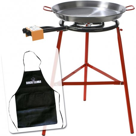 Kit paellero 40cm Garcima + + paellera 55cm reinforced bracket Kabra (Free Apron)