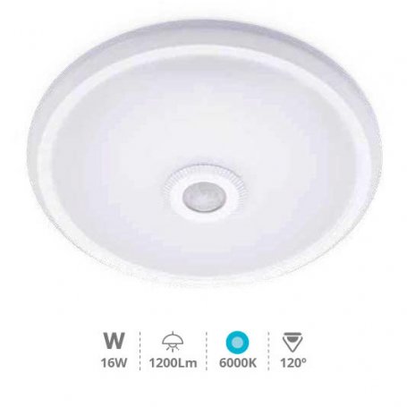 Ceiling lamp + 16W 1200Lm 6000K movement sensor GSC Evolution