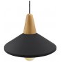 Plate Wood hanging lamp-black E27 GSC Evolution