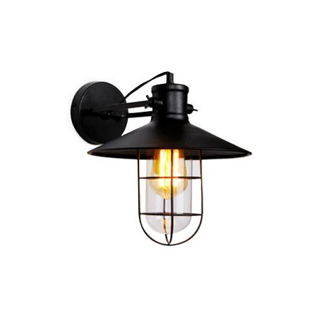 Factory wall lamp black E27 GSC Evolution