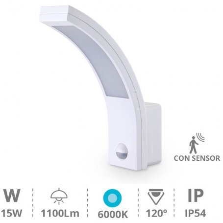 LED wall sconce sensor 15W 6000K 1100LM White Havasu GSC Evolution