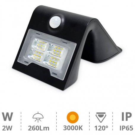 Apply motion sensor LED with twilight 2W 3000K 260LM black GSC Evolution