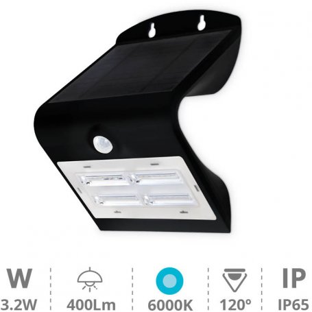 Apply motion sensor LED with twilight black 3,2W 3000K 6000Lm GSC Evolution