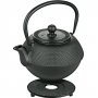 Tea set of cast iron black 1,20lt and reposateteras plane Ibili