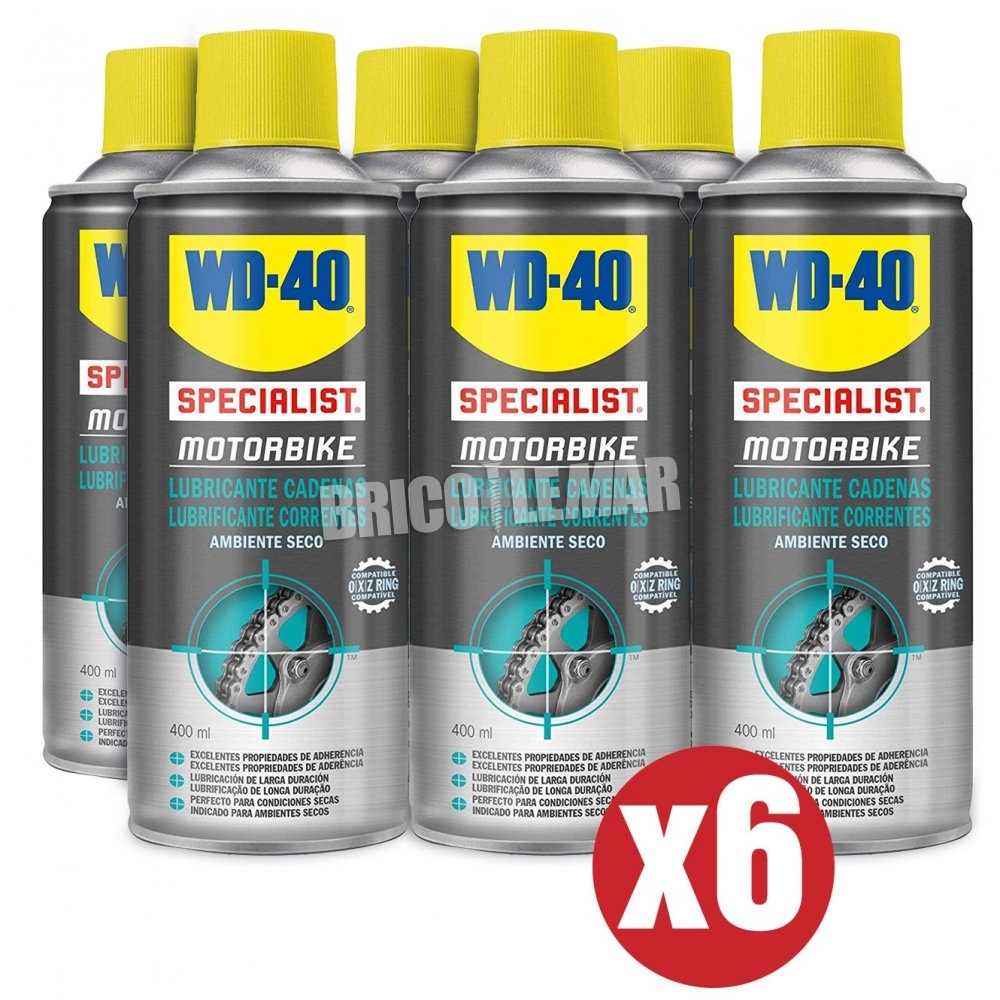 ▷ Buy Motorcycle chain lubricant WD40 Motorbike box of 6 cans