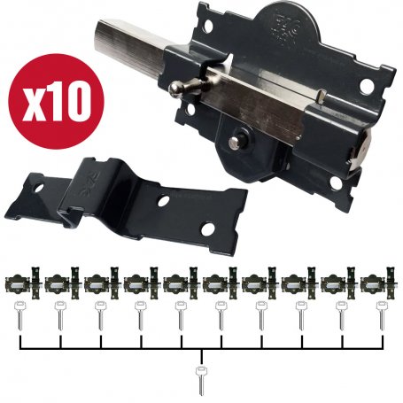 Set bolts 10 trained Fac 101-R / 105 painted 50mm