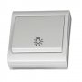 80x80 white surface switch 10A 250V GSC Evolution