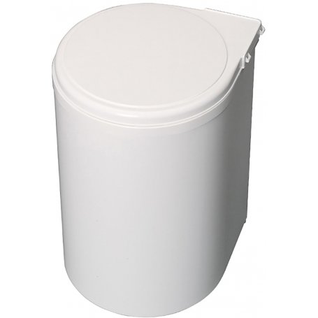 Recycling bin 13L for fixing kitchen door module, automatic lid opening white Emuca