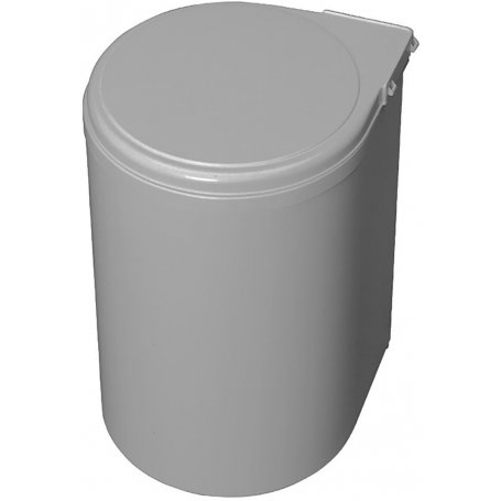 Recycling bin 13L for fixing kitchen door module, automatic lid opening gray Emuca