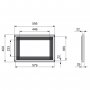 Microwave module frame 600mm white plastic Emuca
