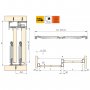 Sliding system for rolling doors cabinet 2 lower thickness 16 mm aluminum profiles Emuca