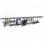 Profile for hanging kitchen accessories aluminum and zamak Titane 110cm anthracite gray Emuca