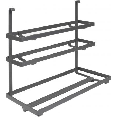 Titane kitchen roll holder for hanging steel anthracite gray Emuca