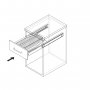Table removable steel white board 945mm Emuca