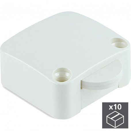 White plastic switch cabinet door 10 units Emuca