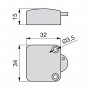 White plastic switch cabinet door 10 units Emuca