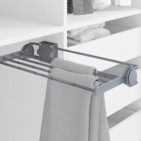 Removable side trouser for cabinet 460mm steel and plastic metallic gray Emuca