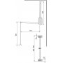 folding hanger adjustable 600-830mm cabinet 12 Kg steel color titanium Emuca